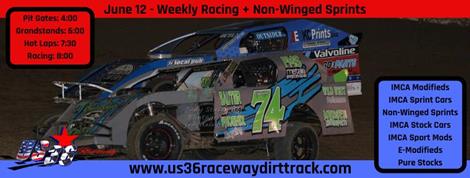 Weekly Racers Ready to Go Friday at US 36 Raceway; Non-Winged Sprints Join the Show