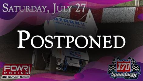 Summer Sizzle with POWRi 410 Outlaw Sprint League Postponed at I-70 Speedway