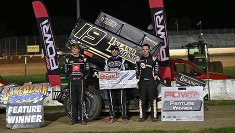 Hunter Schuerenberg Snags Repeat Victory with POWRi 410 Outlaw Sprints at Lake Ozark Speedway