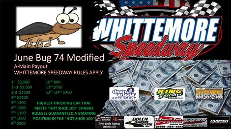 Modified A-Main Payout for the Inaugural June Bug 74 released