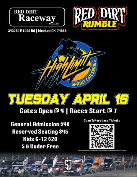 The High Limit Stars Hit Red Dirt Raceway on Tuesday, April 16th!