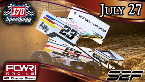 I-70 Speedway Increases Payout in Summer Sizzler for POWRi 410 Sprints July 27th