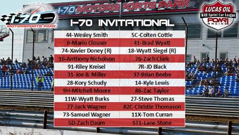 Top 24 POWRi WAR Drivers Locked Into I-70 Motorsports Park Invitational