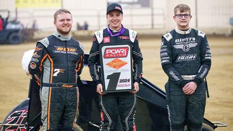 Christopher Bell Claims Win with POWRi Outlaw Non-Wing Micros in Southern Illinois Center