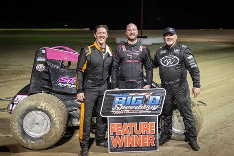 Dalton Stevens Wins with POWRi Elite Non-Wing Sprints at Big O Speedway