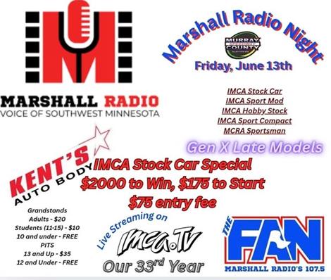 Murray County Speedway - A Big Night for June 13th