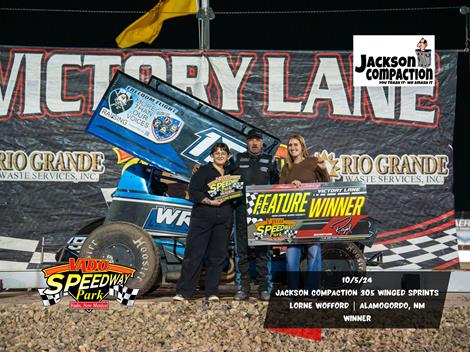 Lorne Wofford Wins with Jackson Compaction POWRi Vado 305 Sprints