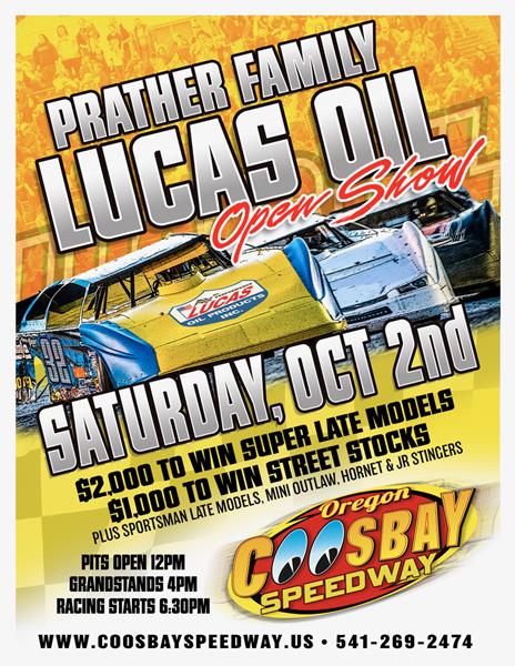 Driver Info Lucas Oil Open Show October 2nd