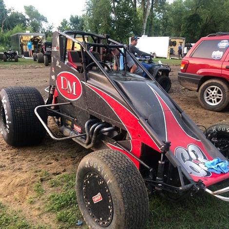 Burke Earns Top-Five Finish During First Career Non-Wing Sprint Car Start
