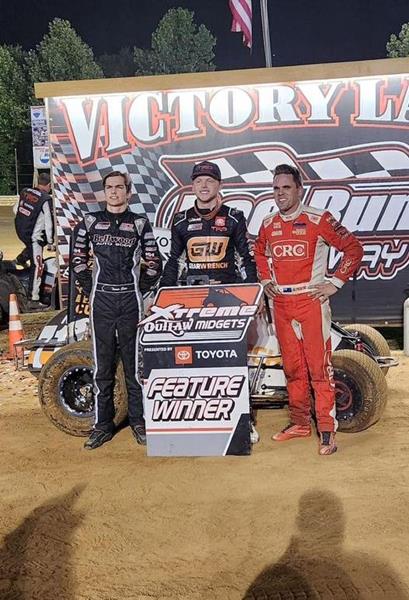 Cannon McIntosh Claims POWRi National Midgets and Xtreme at Doe Run Raceway Victory