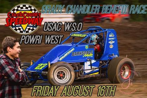 GRADY CHANDLER BENEFIT RACE FRIDAY AT CREEK COUNTY