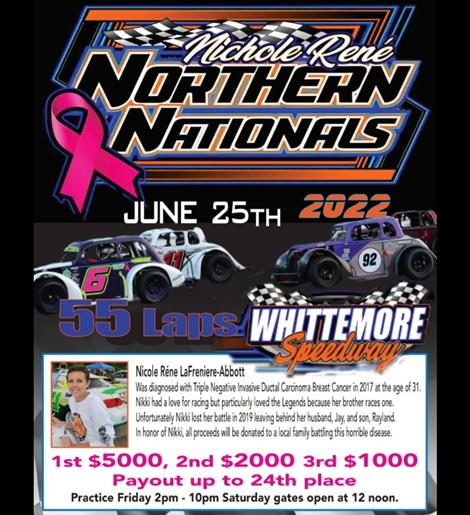 2nd Annual Nichole Rene' Memorial Legends Race THIS SATURDAY JUNE 25TH