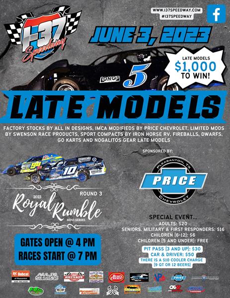 June 3rd, Late Models return for the $1,000 payout!