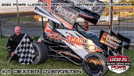 Dexter Dvergsten Earns Inaugural POWRi Minn-Kota Lightning Sprint Title