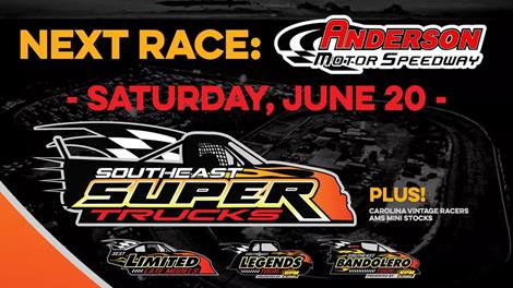 NEXT EVENT: Southeast Super Trucks Series Saturday June 20th 7pm