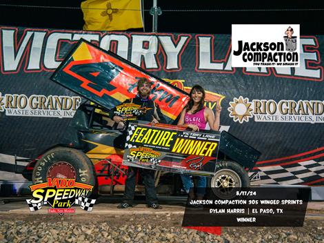 Dylan Harris Drives to Jackson Compaction POWRi Vado 305 Sprint Victory