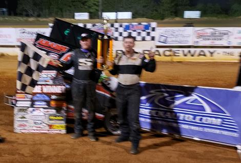 Coby Adams wins the USCS Powri Outlaw Micro Finale at Southern Raceway