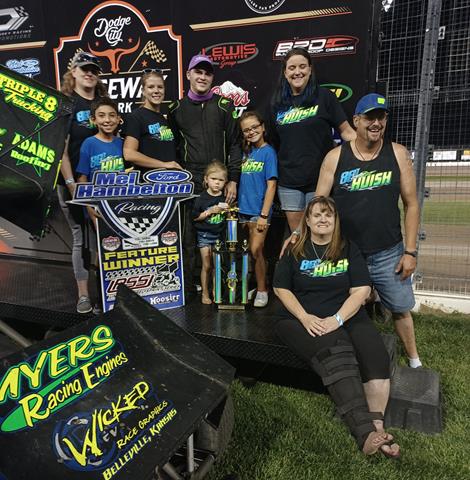 Jeremy Huish Cashes in on First United Rebel Sprint Series Victory of Year at Dodge City Raceway Park