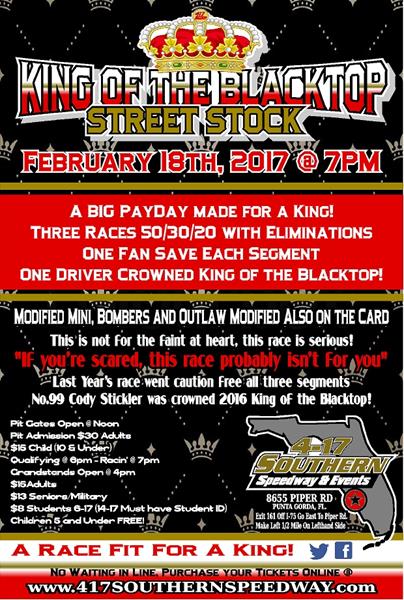 Street Stock King of the Blacktop invades 417