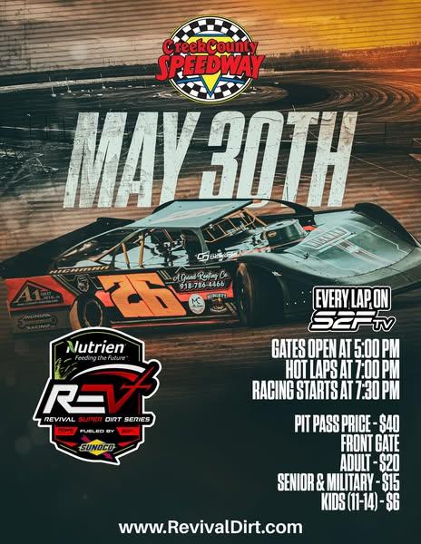 May 30-31: POWRi REVIVAL Super Dirt Series at Creek County & Lawton