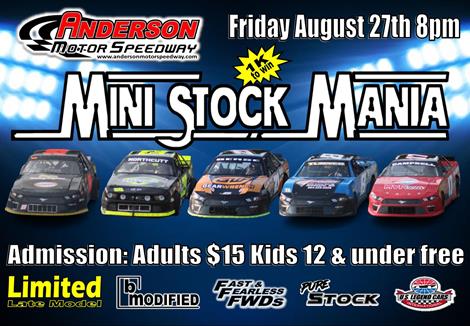 NEXT EVENT: Mini Stock Mania Friday August 27th 8pm