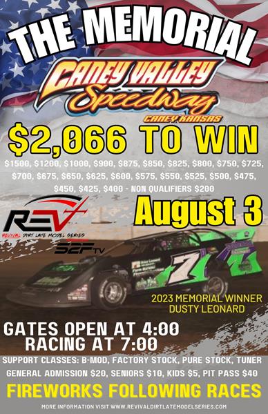 Two-State Swing on August 2-3 for REVIVAL Dirt Late Model Series