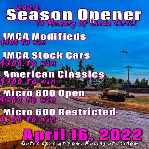Season Opener set for April 16.