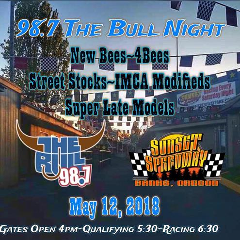 98.7 The Bull Night Next For Sunset On Saturday May 12th