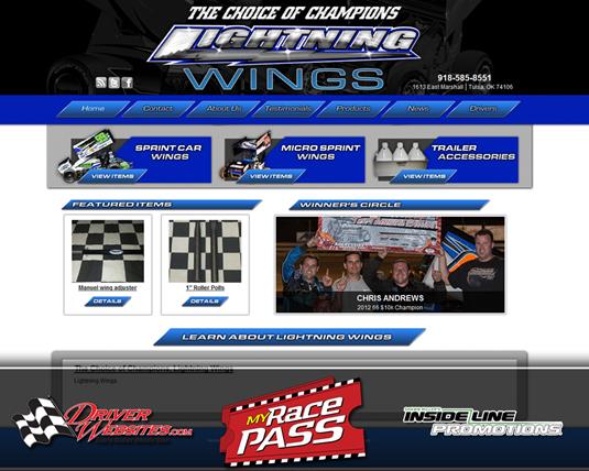 Driver Websites Launches Custom Business Website for Lightning Wings