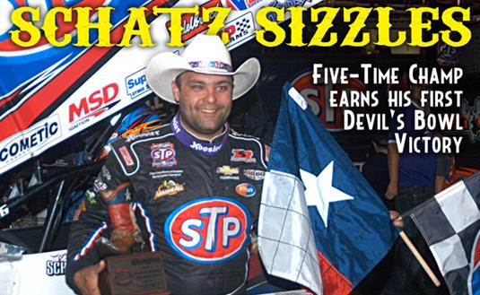 Donny Schatz Drives to His First Devil’s Bowl Speedway Victory