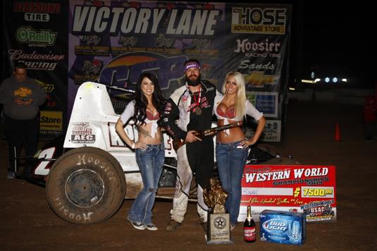 ROSSI REPRESENTS ARIZONA WITH DOMINANT "WESTERN WORLD" SPRINT CAR WIN