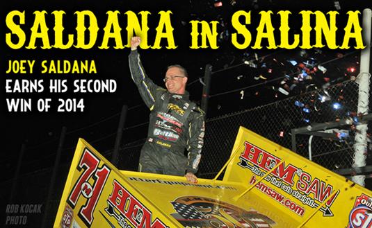 Saldana Powers to Second World of Outlaws STP Sprint Car Win of ’14