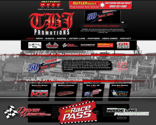 TBJ Promotions Utilizing Custom Events Website Created by Driver Websites