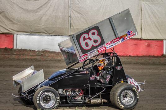 Johnson Nearly Advances into First Career World of Outlaws Feature at Antioch
