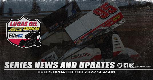 ASCS Rules Updated For 2022 Season