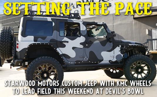 NEWS & NOTES: Starwood Motors Builds Custom Kevlar Jeep with KMC Wheels to Pace Texas Outlaw Nationals presented by American Racing Custom Wheels