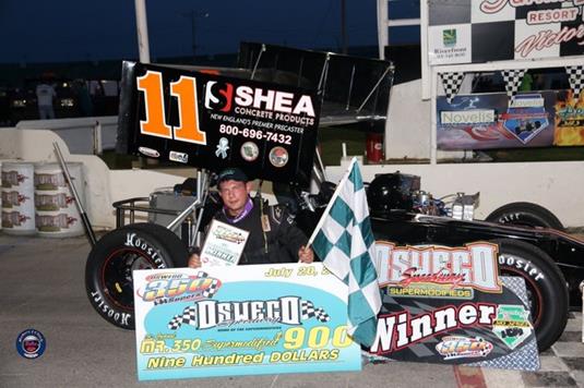 Steve Duphily Makes It Two for Two in Oswego’s 350 Supermodified Ranks
