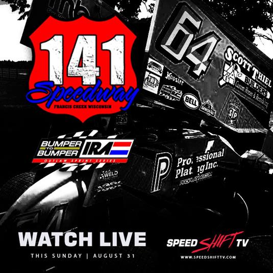 IRA can be seen on SpeedshiftTV at 141 Speedway Sunday