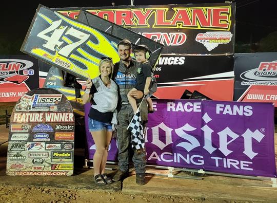 Eric Riggins , Jr. Charges to 2nd USCS 2024 win at Carolina Speedway