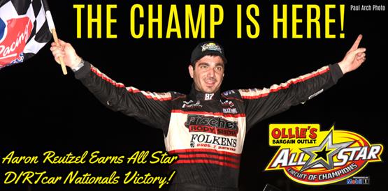 Aaron Reutzel scores Thursday night DIRTcar Nationals victory for first-ever All Star win at Volusia Speedway Park