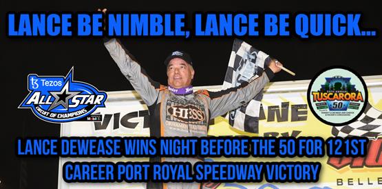 Lance Dewease wins Night Before the 50 for 121st career Port Royal Speedway victory