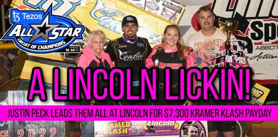 Justin Peck leads them all at Lincoln for $7,300 Kramer Klash payday