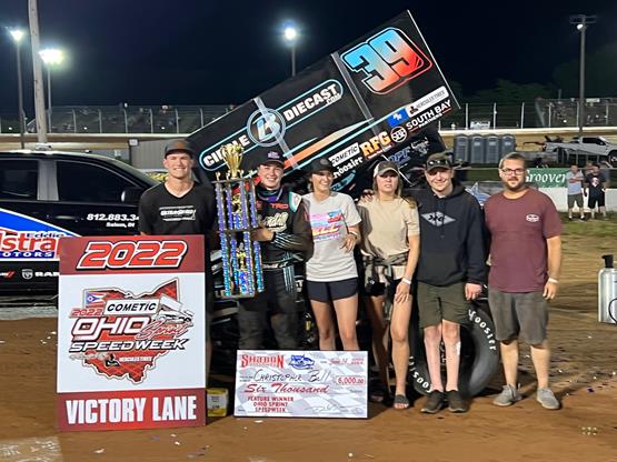 CHRISTOPHER BELL BECOMES 5TH DIFFERENT OHIO SPEEDWEEK WINNER IN AS MANY NIGHTS WITH HIS 3RD SHARON ALL STAR WIN IN 3 TRIES; RUSH SPRINTS TO RUHLMAN