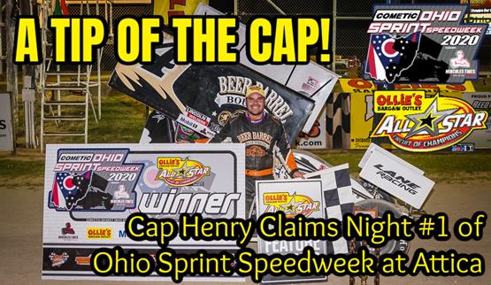 Cap Henry earns second-ever All Star victory in Ohio Sprint Speedweek opener at Attica Raceway Park