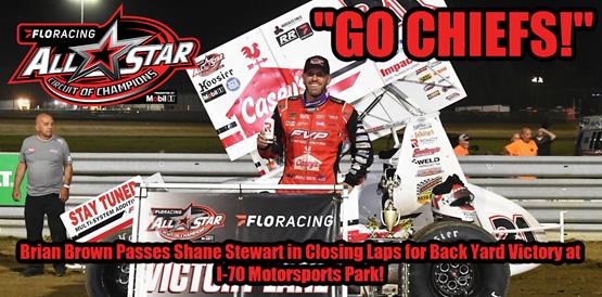Brian Brown passes Shane Stewart in closing laps for I-70 All Star victory