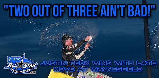 Justin Peck wins with late move at Waynesfield Raceway Park
