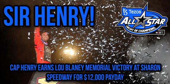 Cap Henry earns Lou Blaney Memorial victory at Sharon Speedway for $12,000 payday