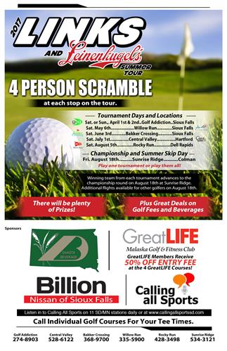 Links and Leinenkugels 4 Person Scramble! (Sioux Falls Only)