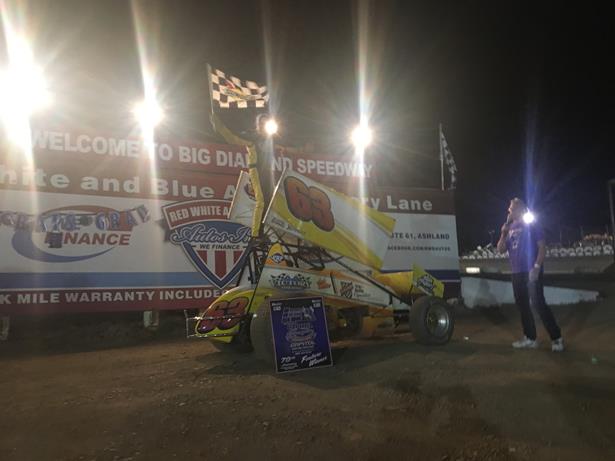 JOSH WELLER BACK ON TOP AT BIG DIAMOND SPEEDWAY