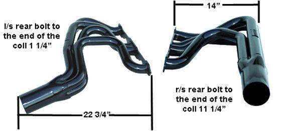 Schoenfeld 1185 IMCA Modified Long Tube Headers 1 5//8/" Tube Diameter